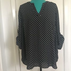Chaus New York women’s polka dot blouse.
